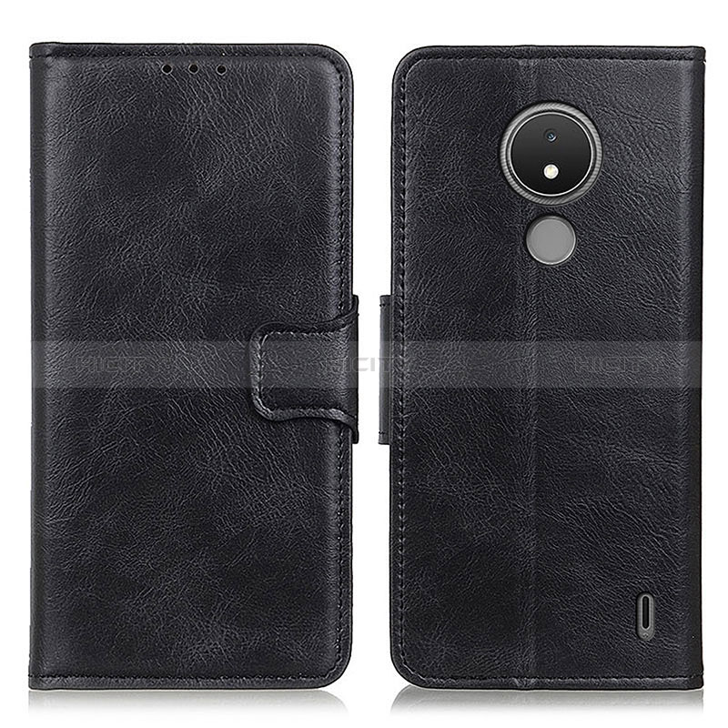 Custodia Portafoglio In Pelle Cover con Supporto M09L per Nokia C21 Nero