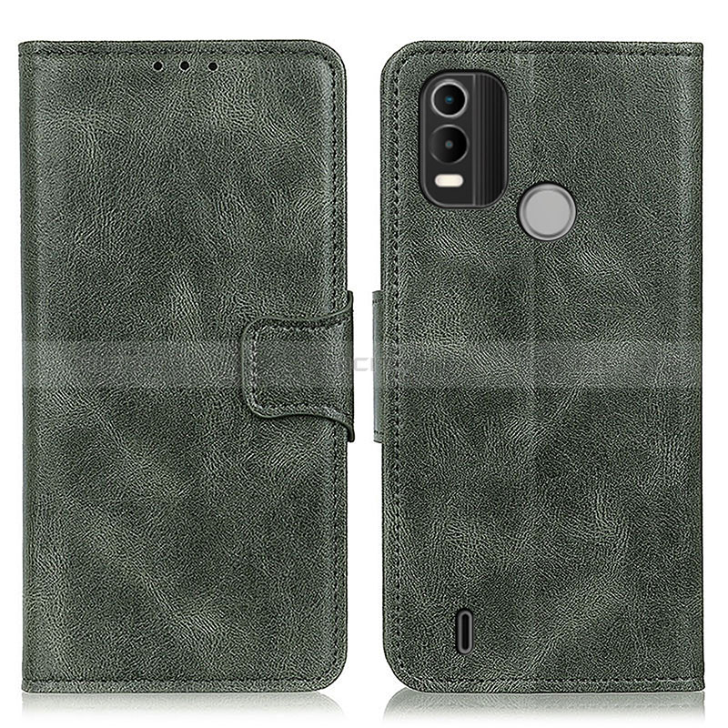 Custodia Portafoglio In Pelle Cover con Supporto M09L per Nokia C21 Plus Verde