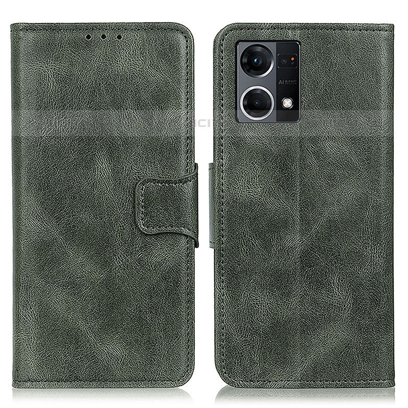 Custodia Portafoglio In Pelle Cover con Supporto M09L per Oppo F21 Pro 4G Verde