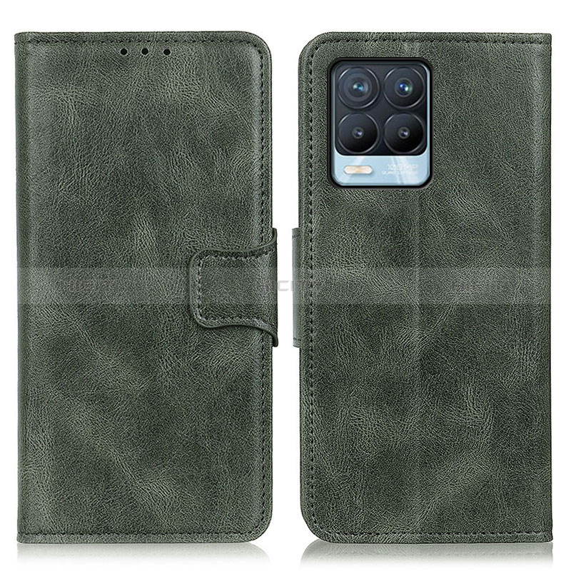 Custodia Portafoglio In Pelle Cover con Supporto M09L per Realme 8 4G Verde