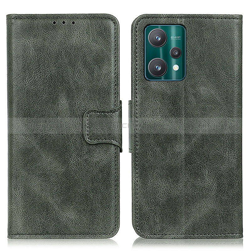 Custodia Portafoglio In Pelle Cover con Supporto M09L per Realme 9 4G Verde