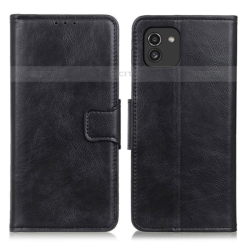 Custodia Portafoglio In Pelle Cover con Supporto M09L per Samsung Galaxy A03 Nero