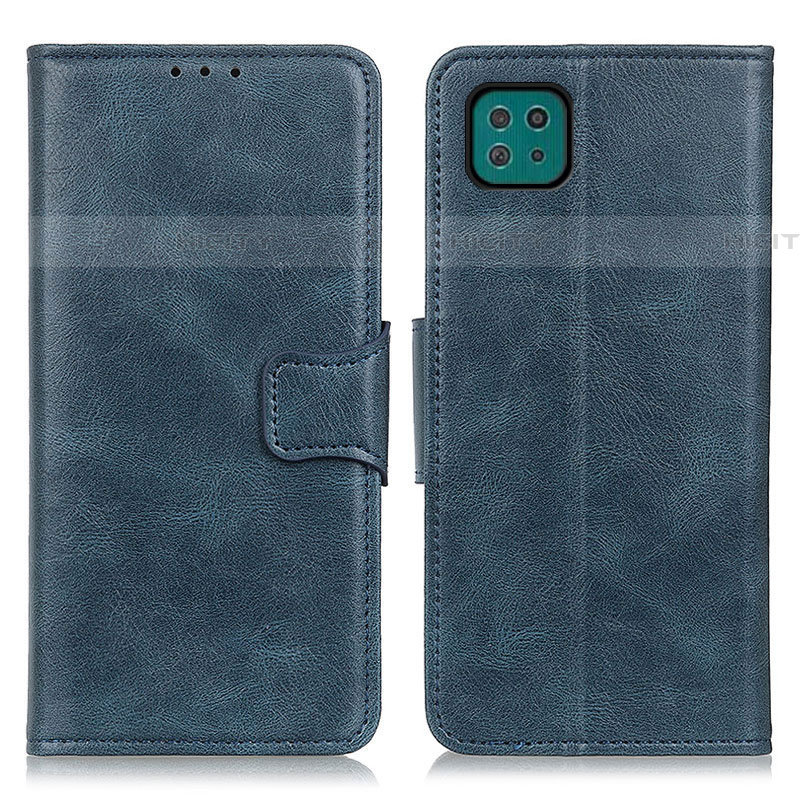 Custodia Portafoglio In Pelle Cover con Supporto M09L per Samsung Galaxy F42 5G Blu