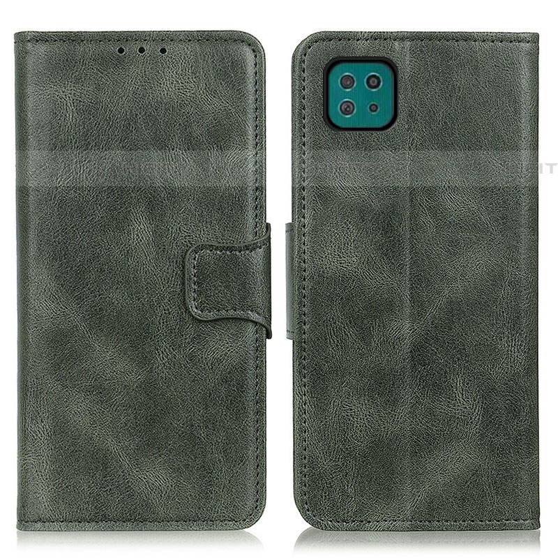 Custodia Portafoglio In Pelle Cover con Supporto M09L per Samsung Galaxy F42 5G Verde