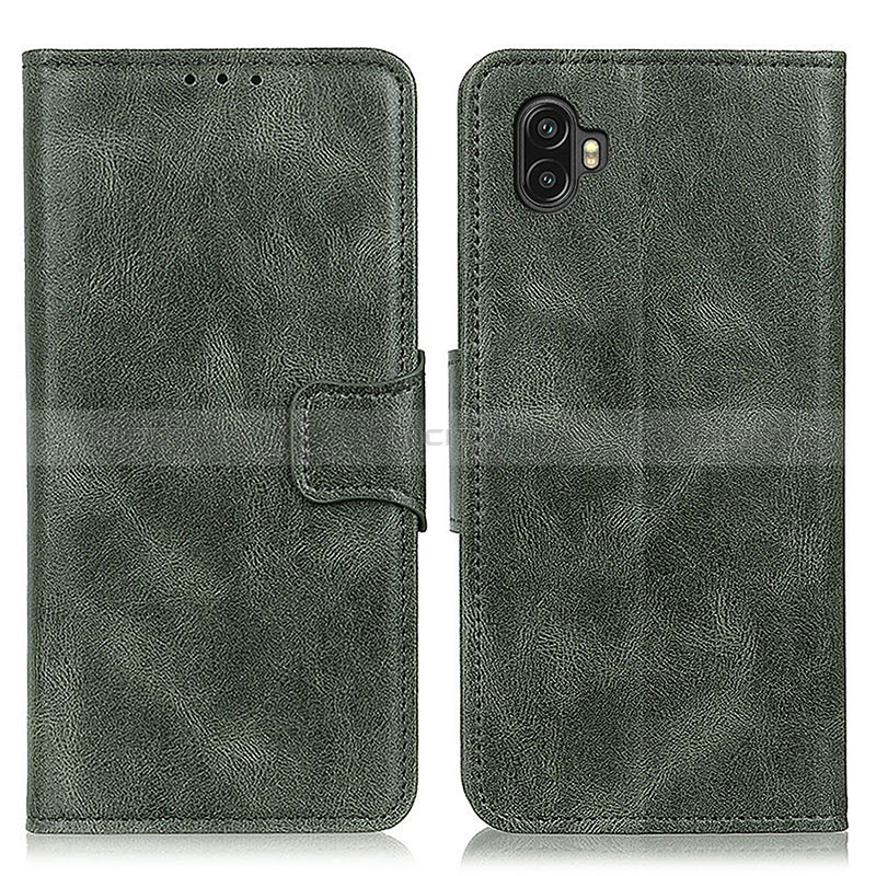 Custodia Portafoglio In Pelle Cover con Supporto M09L per Samsung Galaxy Xcover Pro 2 5G Verde