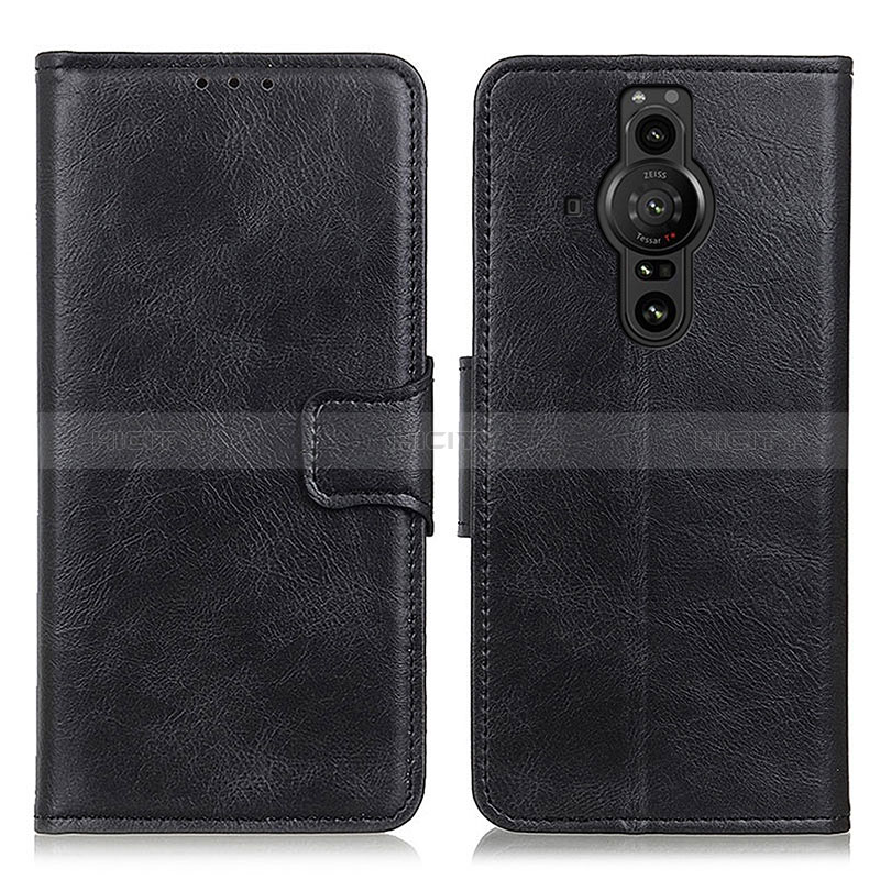 Custodia Portafoglio In Pelle Cover con Supporto M09L per Sony Xperia PRO-I Nero