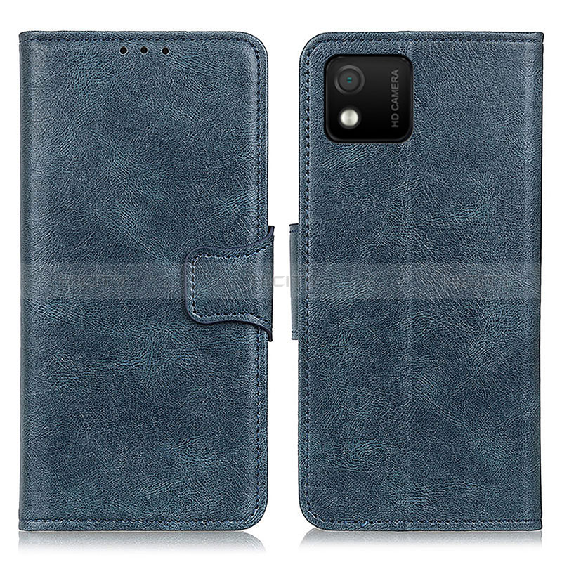 Custodia Portafoglio In Pelle Cover con Supporto M09L per Wiko Y52 Blu