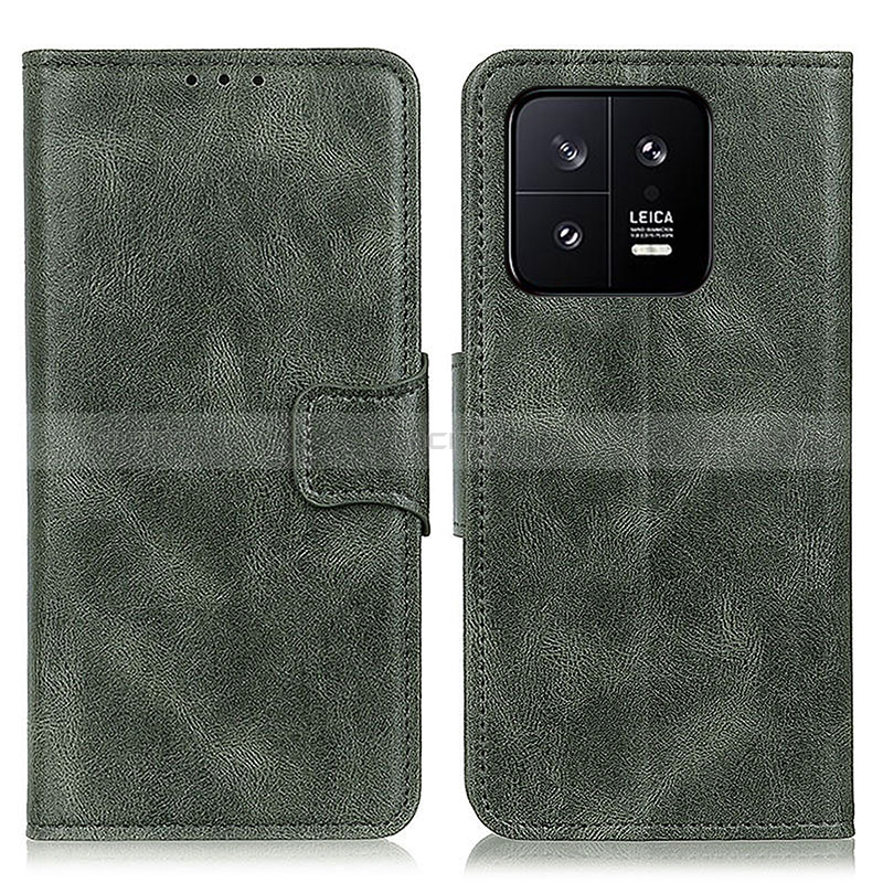 Custodia Portafoglio In Pelle Cover con Supporto M09L per Xiaomi Mi 13 5G Verde