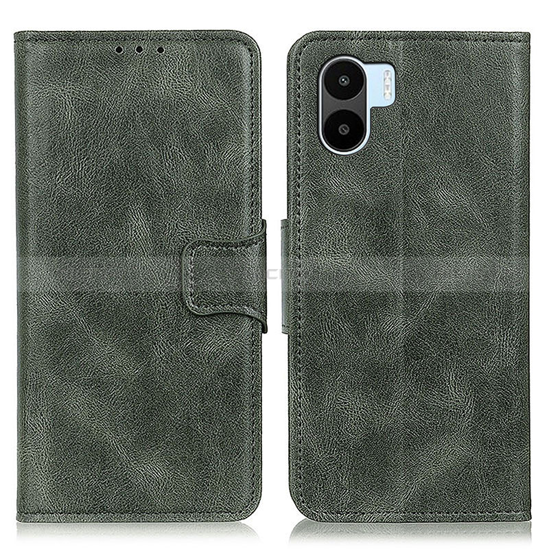 Custodia Portafoglio In Pelle Cover con Supporto M09L per Xiaomi Poco C51 Verde