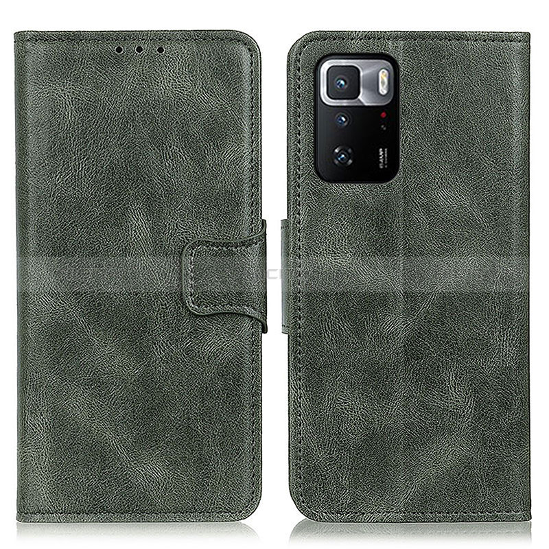 Custodia Portafoglio In Pelle Cover con Supporto M09L per Xiaomi Poco X3 GT 5G Verde