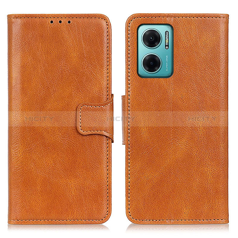 Custodia Portafoglio In Pelle Cover con Supporto M09L per Xiaomi Redmi 10 5G Marrone