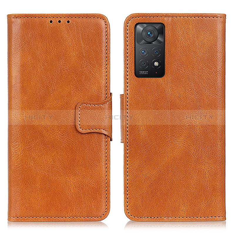 Custodia Portafoglio In Pelle Cover con Supporto M09L per Xiaomi Redmi Note 11 Pro 4G Marrone