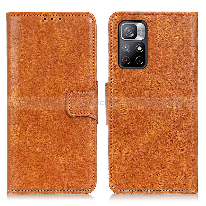 Custodia Portafoglio In Pelle Cover con Supporto M09L per Xiaomi Redmi Note 11T 5G Marrone