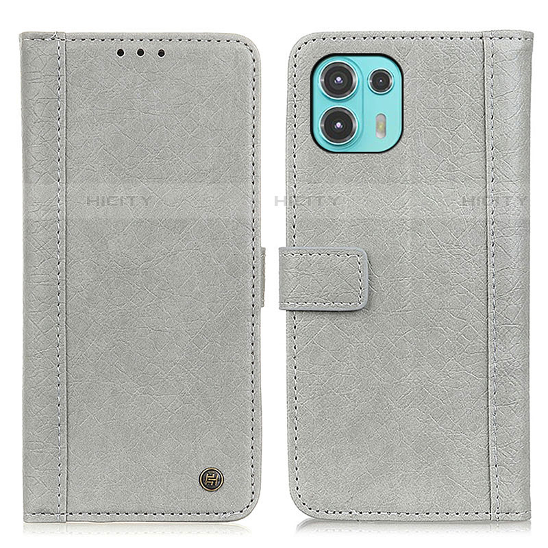 Custodia Portafoglio In Pelle Cover con Supporto M10L per Motorola Moto Edge 20 Lite 5G Grigio