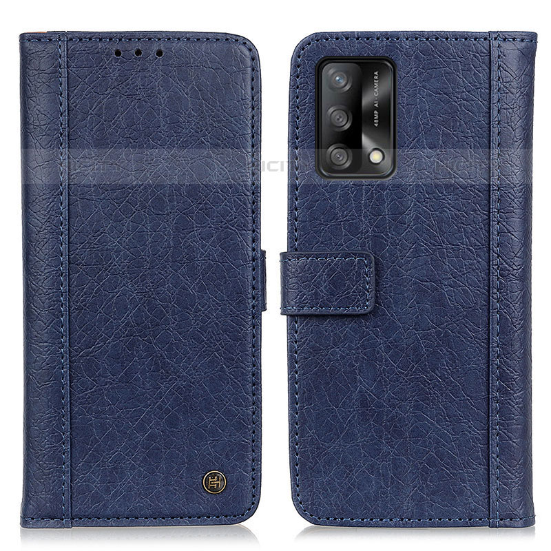 Custodia Portafoglio In Pelle Cover con Supporto M10L per Oppo A74 4G Blu