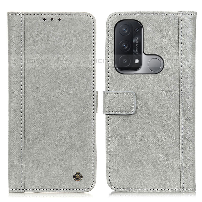 Custodia Portafoglio In Pelle Cover con Supporto M10L per Oppo Reno5 A Grigio