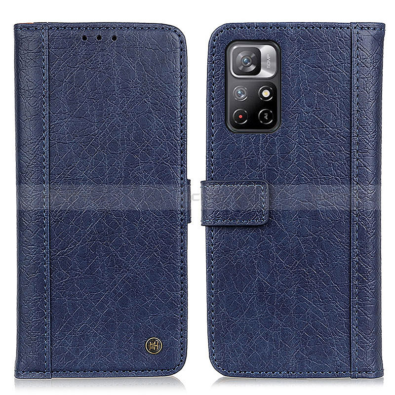 Custodia Portafoglio In Pelle Cover con Supporto M10L per Xiaomi Poco M4 Pro 5G Blu