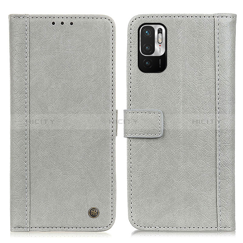 Custodia Portafoglio In Pelle Cover con Supporto M10L per Xiaomi Redmi Note 10 JE 5G Grigio