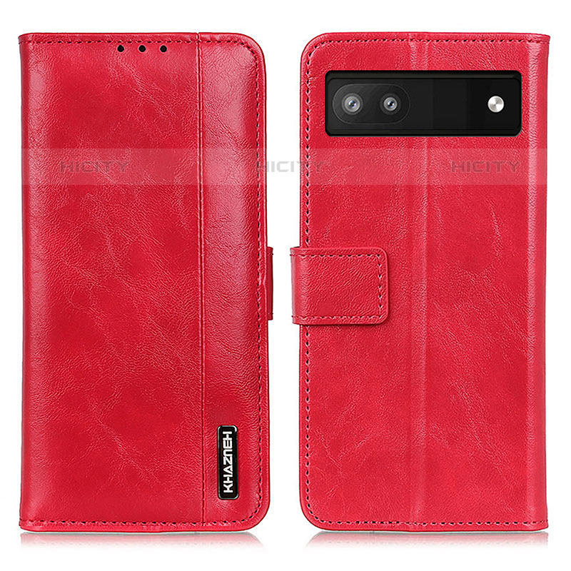 Custodia Portafoglio In Pelle Cover con Supporto M11L per Google Pixel 6a 5G Rosso