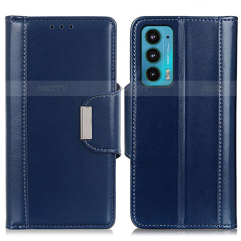 Custodia Portafoglio In Pelle Cover con Supporto M11L per Motorola Moto Edge 20 5G Blu