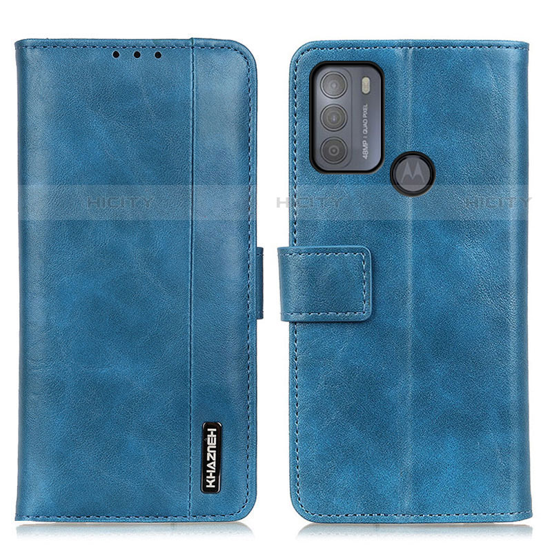 Custodia Portafoglio In Pelle Cover con Supporto M11L per Motorola Moto G50 Blu