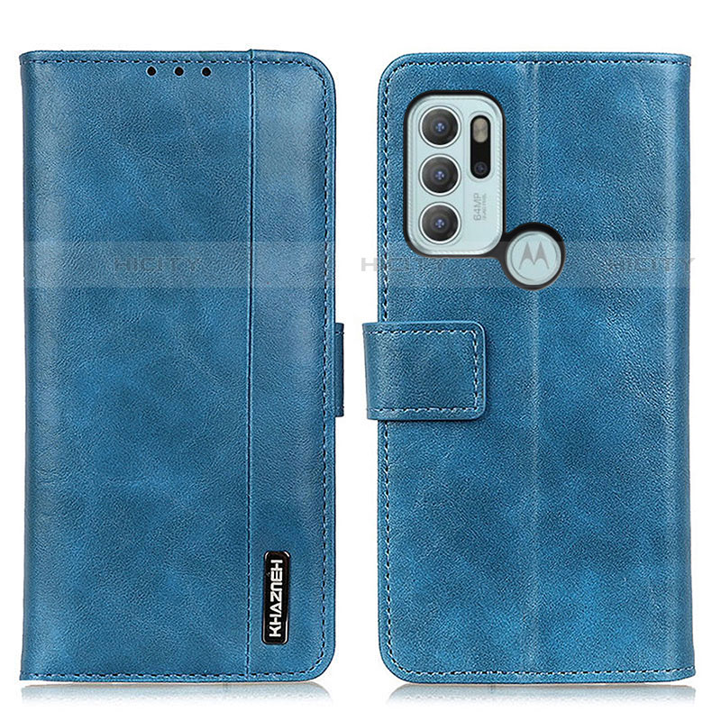 Custodia Portafoglio In Pelle Cover con Supporto M11L per Motorola Moto G60s Blu