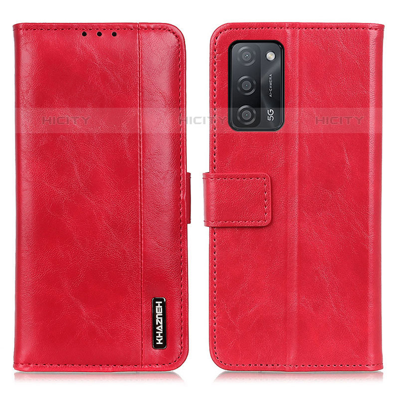 Custodia Portafoglio In Pelle Cover con Supporto M11L per Oppo A53s 5G Rosso