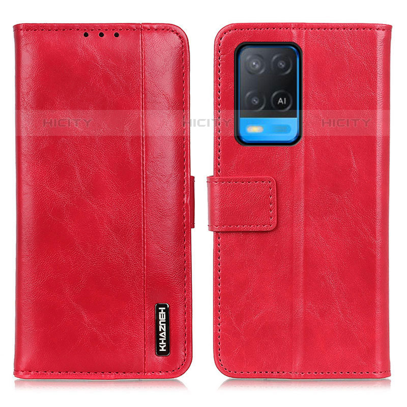 Custodia Portafoglio In Pelle Cover con Supporto M11L per Oppo A54 4G Rosso