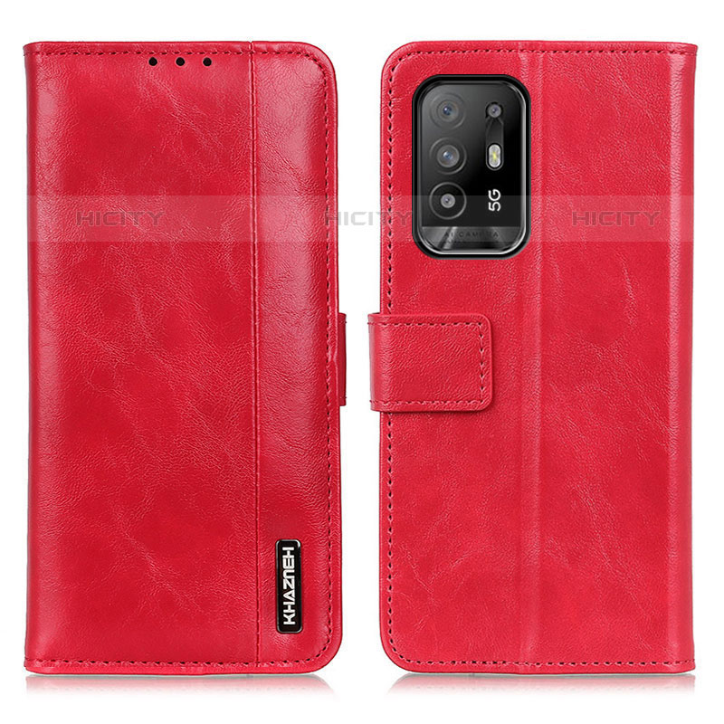 Custodia Portafoglio In Pelle Cover con Supporto M11L per Oppo A94 5G Rosso