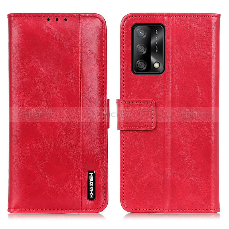 Custodia Portafoglio In Pelle Cover con Supporto M11L per Oppo F19s Rosso