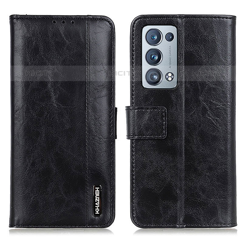 Custodia Portafoglio In Pelle Cover con Supporto M11L per Oppo Reno6 Pro+ Plus 5G Nero