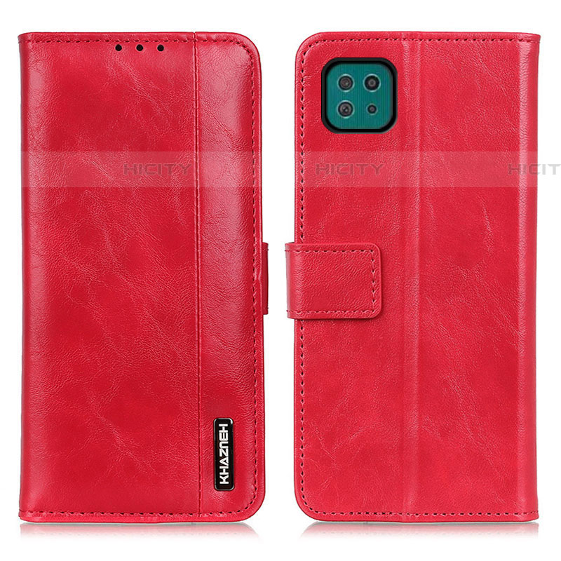 Custodia Portafoglio In Pelle Cover con Supporto M11L per Samsung Galaxy F42 5G Rosso