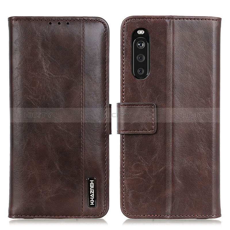 Custodia Portafoglio In Pelle Cover con Supporto M11L per Sony Xperia 10 III Lite Marrone