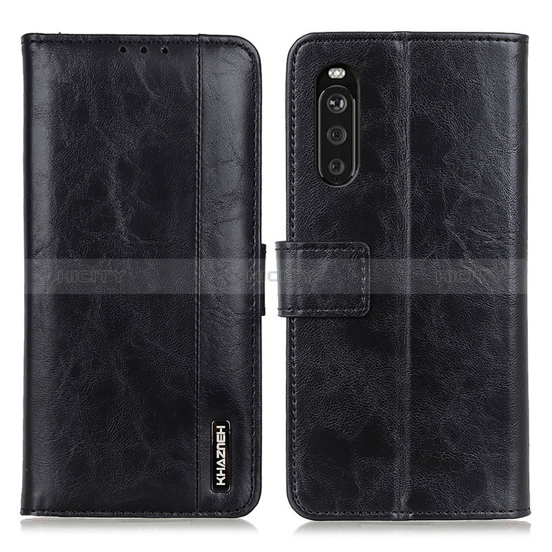 Custodia Portafoglio In Pelle Cover con Supporto M11L per Sony Xperia 10 III Nero