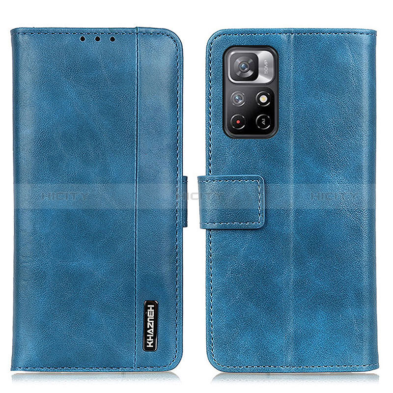 Custodia Portafoglio In Pelle Cover con Supporto M11L per Xiaomi Redmi Note 11 5G Blu