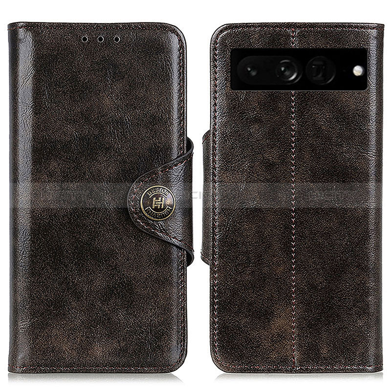 Custodia Portafoglio In Pelle Cover con Supporto M12L per Google Pixel 7 Pro 5G Bronze