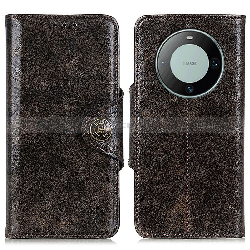 Custodia Portafoglio In Pelle Cover con Supporto M12L per Huawei Mate 60 Bronze