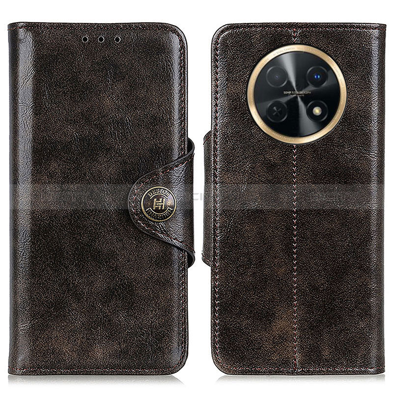 Custodia Portafoglio In Pelle Cover con Supporto M12L per Huawei Nova Y91 Bronze