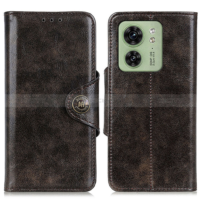 Custodia Portafoglio In Pelle Cover con Supporto M12L per Motorola Moto Edge (2023) 5G Bronze