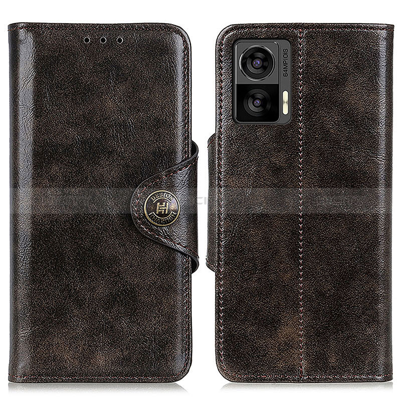 Custodia Portafoglio In Pelle Cover con Supporto M12L per Motorola Moto Edge 30 Neo 5G Bronze