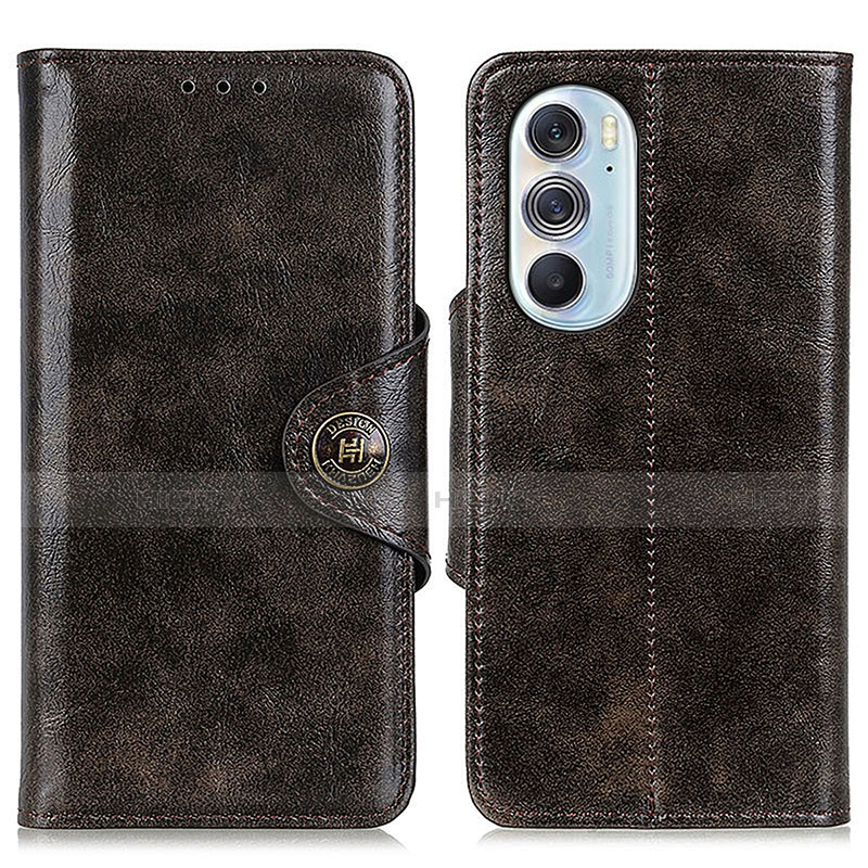 Custodia Portafoglio In Pelle Cover con Supporto M12L per Motorola Moto Edge 30 Pro 5G Bronze