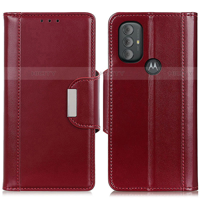 Custodia Portafoglio In Pelle Cover con Supporto M12L per Motorola Moto G Play (2023) Rosso