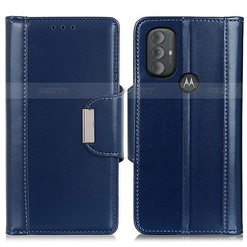 Custodia Portafoglio In Pelle Cover con Supporto M12L per Motorola Moto G Power (2022) Blu