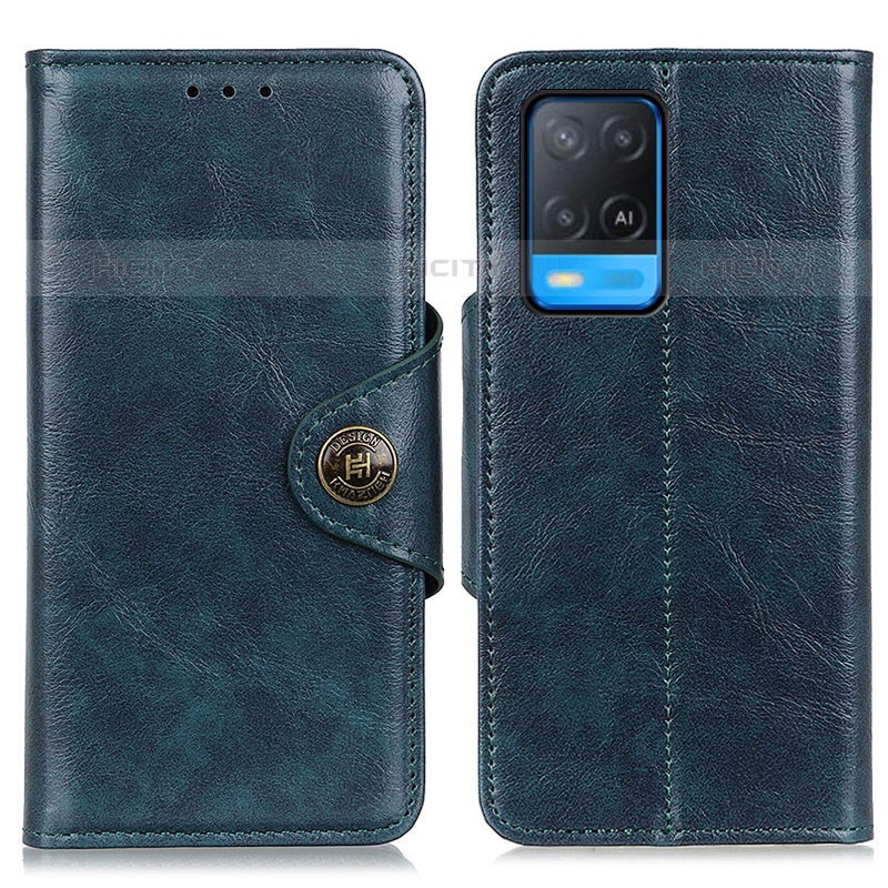 Custodia Portafoglio In Pelle Cover con Supporto M12L per Oppo A54 4G Blu