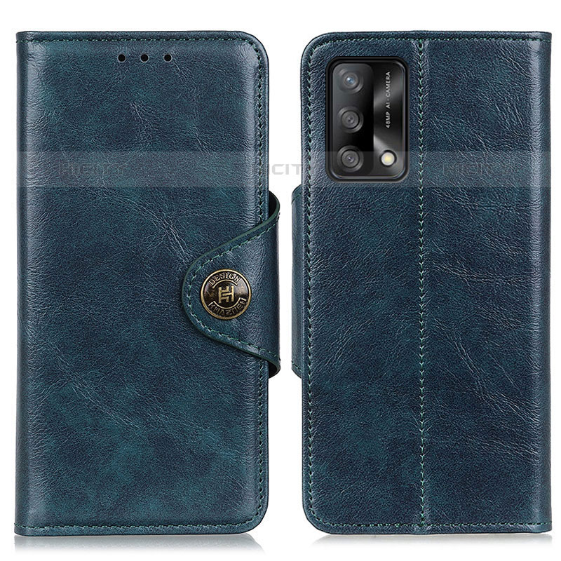 Custodia Portafoglio In Pelle Cover con Supporto M12L per Oppo A74 4G Blu