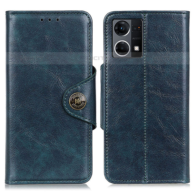 Custodia Portafoglio In Pelle Cover con Supporto M12L per Oppo F21 Pro 4G Blu