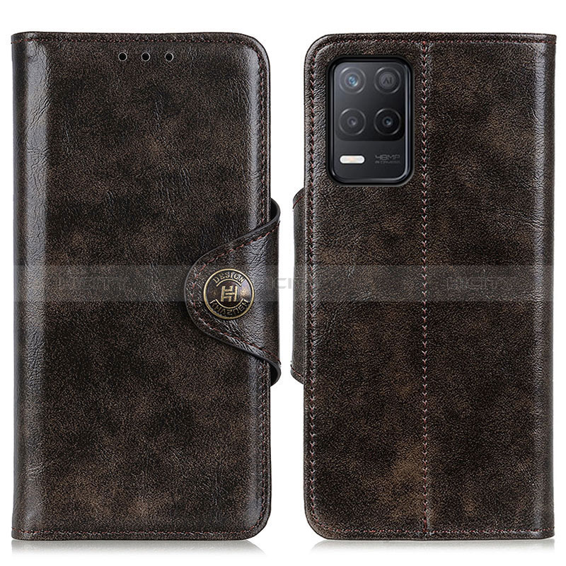 Custodia Portafoglio In Pelle Cover con Supporto M12L per Realme 8s 5G Bronze