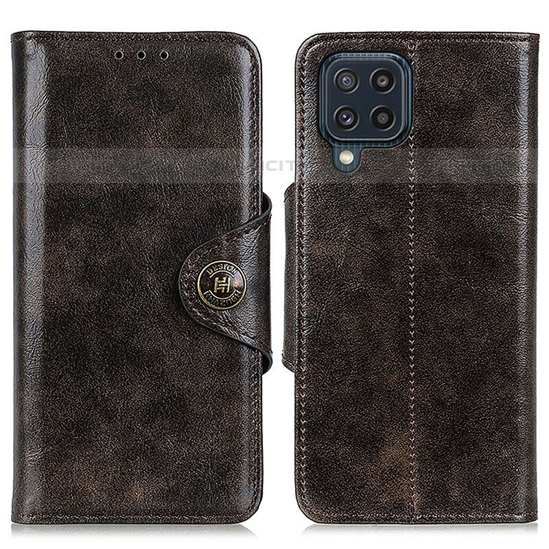 Custodia Portafoglio In Pelle Cover con Supporto M12L per Samsung Galaxy M32 4G Bronze