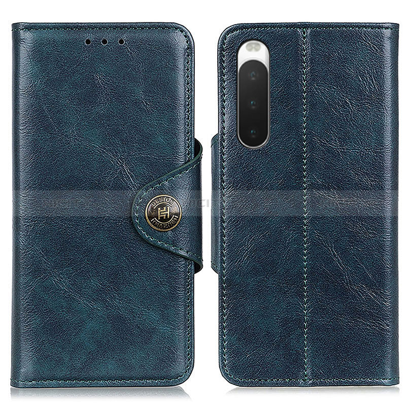 Custodia Portafoglio In Pelle Cover con Supporto M12L per Sony Xperia 10 V Blu