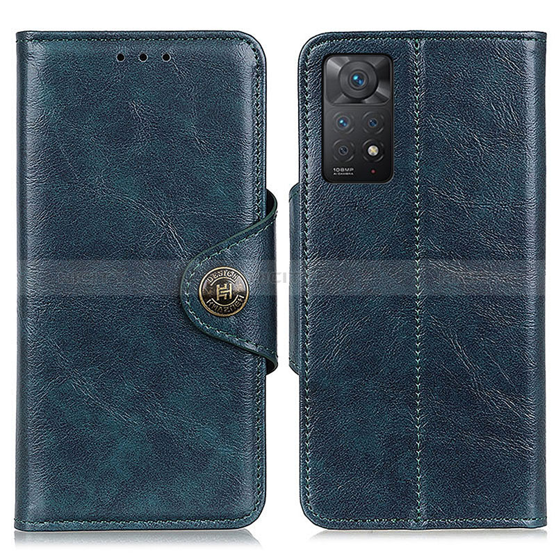 Custodia Portafoglio In Pelle Cover con Supporto M12L per Xiaomi Redmi Note 11 Pro 5G Blu